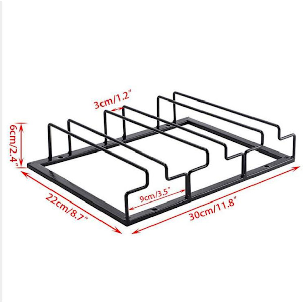 Vinställ - Under skåp stjälk glas hållare glas förvaring galge 2-pack metall arrangör för bar kök brun