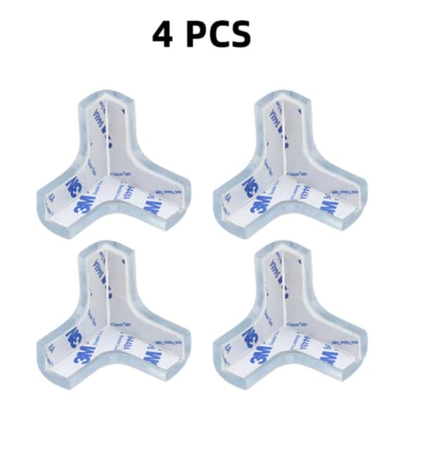 T-formad barnsäkerhet mjuk hörn kant skydd transparent bordhörnsskydd silikonöverdrag (4 st) 4pcs