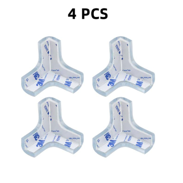 T-muotoinen lapsiturvallinen pehmeä kulmasuojus läpinäkyvä pöydän kulmasuoja silikonisuojus (4 kpl) 4pcs