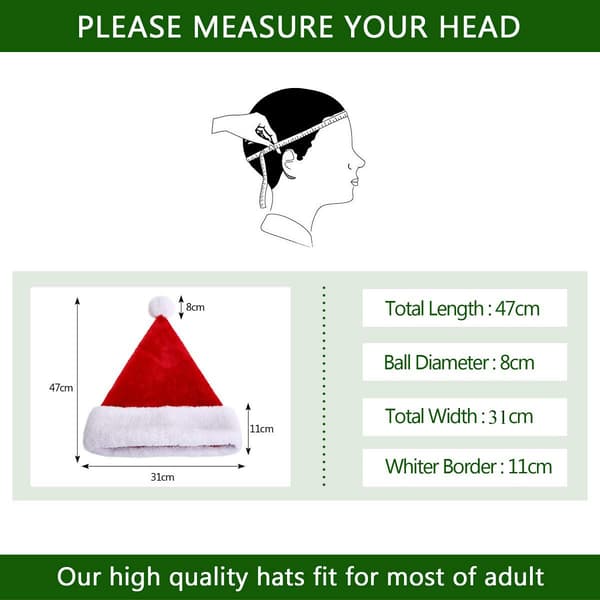 Julehat Julemandshat Voksne Plus Size Deluxe Plys Julehat Kostume Julepynt