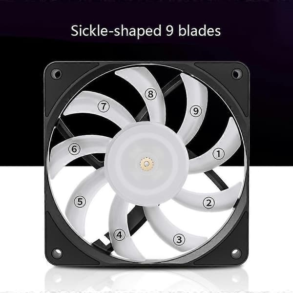 Case Fan Computer Køling Køler Blæsere Led 5v Argb 3pin Pwm Farverig Radiator