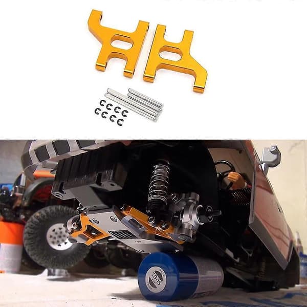 2 stk. Metal Forreste Affjedringsarm Svingarme Til Rc Crawler Bil, Sort
