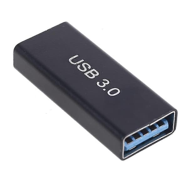 Usb 3.0 Han- og Hun-serie Aluminiumlegeringsadapter Sort 3 Stk
