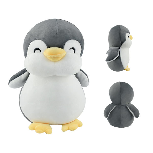 Plysdyr Pingvin Plysdyr Legetøj, Fed Blød Pingvin Plys Bamse Gave til Børn Piger Drenge Kæreste Valentinsdagsgave (Grå, 11,8in/30cm)