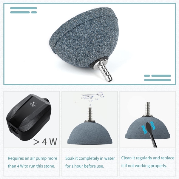 Akvarium 6cm brødluftestein boblediffusor frigjøring verktøy for luft pumper fiske tanker bøtter små dammer og DWC reservoarer