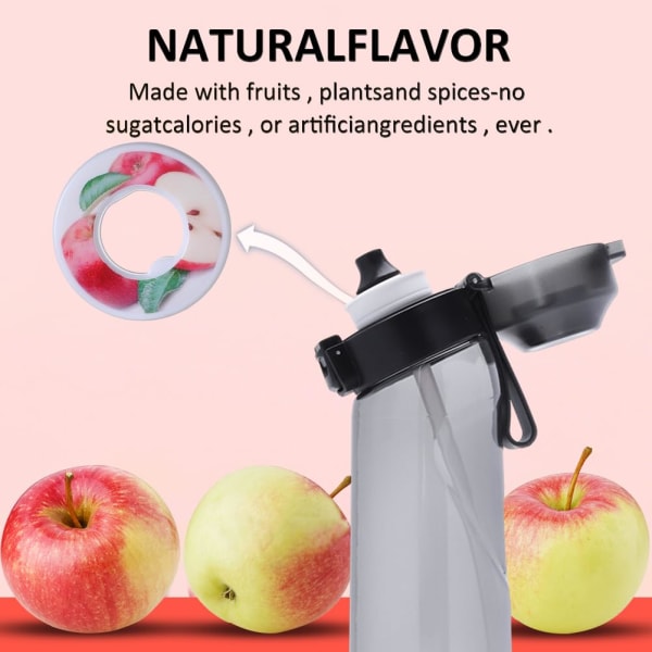 Air Water Bottle Up Flavor Pods Pack, Creative Flavor Circle Pods för Air Water Bottle Starter Set 0% Socker 0 Kalori (äppelsmak och grön smak)