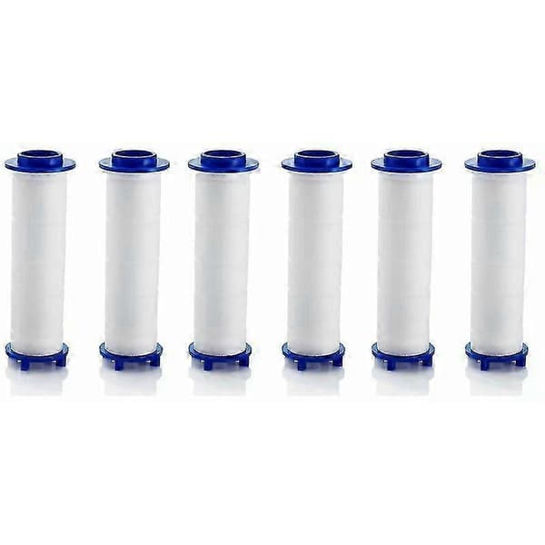 6 st Universal Dusch Utbytesfilter, 8,5x2cm Negativ Jon Duschfilter för Avtagbart Duschhuvud, Omvänd Osmos, Klor och Fluorid och Par