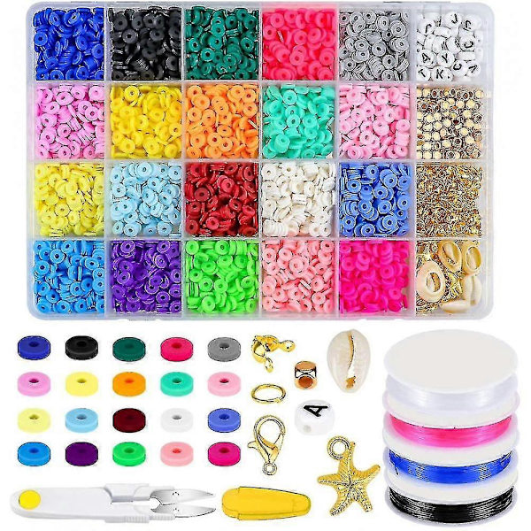 Pärlor Hänge Berlocker Kit Och Elastiska Trådar