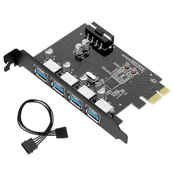 PCI Express till USB Expansionskort Super Speed 5 Gbps PCI-E USB 3.0 Hub Adapter