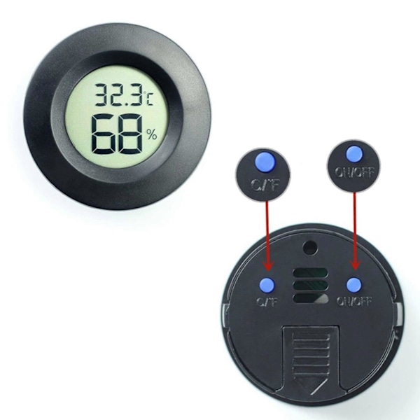 5 Pcs Mini Digital LCD Temperature and Humidity Meter Wireless Thermometer Indoor/Outdoor Hygrometer