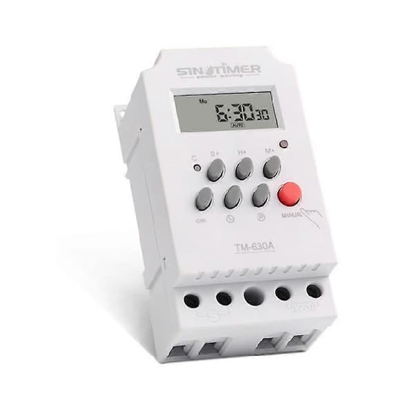 12/24/220v DC Inngangs Tidsrelé 7 Dager Programmerbar 24 timer Mini Timer Bryter Utgangsbelastning 30a