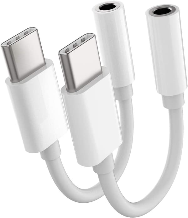 2-pack, USB C till 3,5 mm hörlursuttag