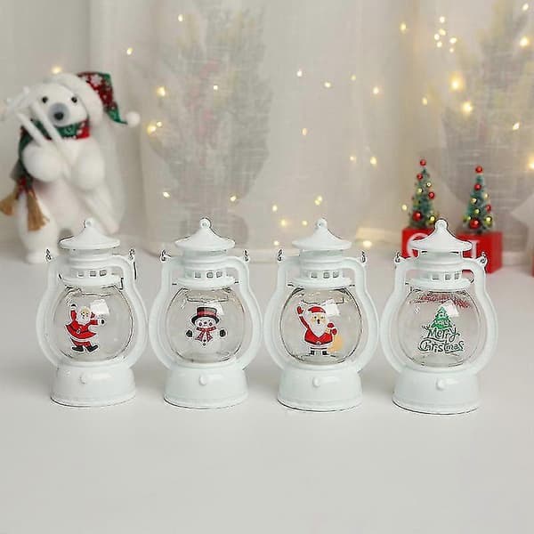 Julelykt med glitter, jul til hjemmedekorasjon silver