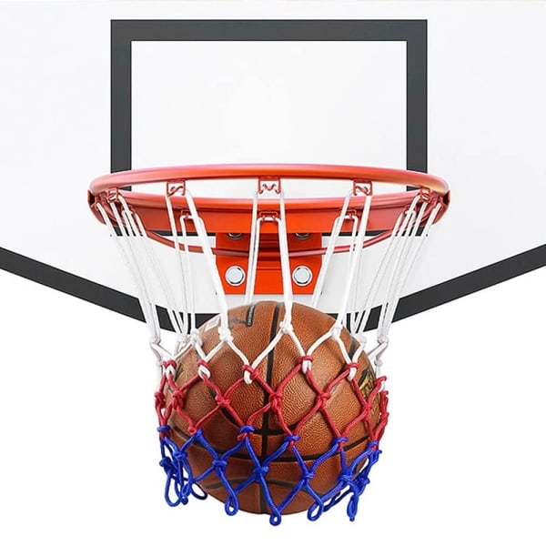 Basketnät, 4-pack Heavy Duty Basketnät Ersättning Färgade Basketkorg Stativnät Netboll Ring Basketboll Korg Nät, 12 Loopar