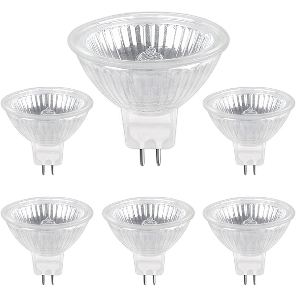 Halogenpære GU5.3 50W 12V, 800lm Varm Hvid 2700K Dæmpbar 6stk