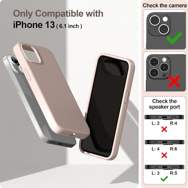 Magneettinen kotelo iPhone 13:lle (vaaleanpunainen)