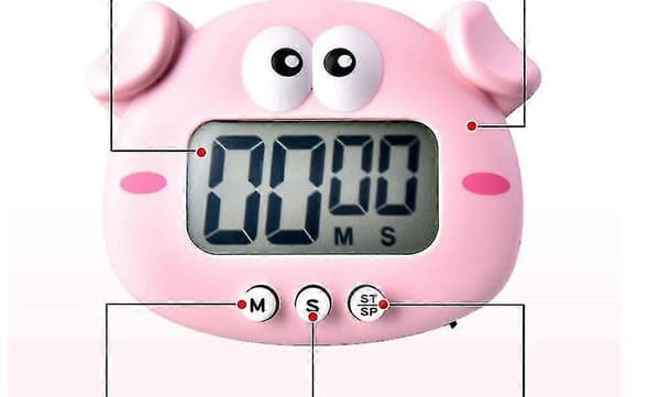 Tegneserie Timer Påmindelser Studerende Lærer At Hælde Køkken Timer (Pink)