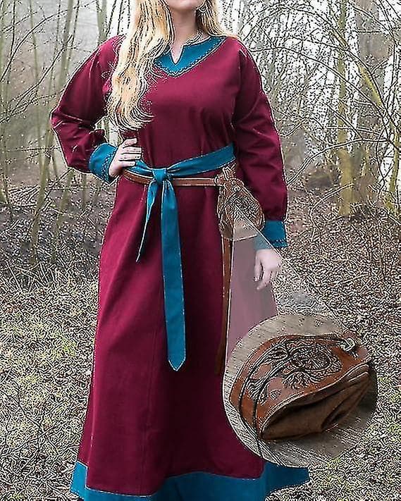 Vikinge stil middelalderbælte med taske til Halloween kostumer black 1