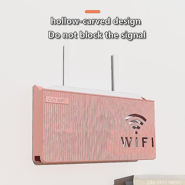 Trådlös Wifi Router Hylla Förvaringslåda, Väggmonterad Abs Plast Organizer Box, Kabel Strömfäste Organizer Box(vit) A