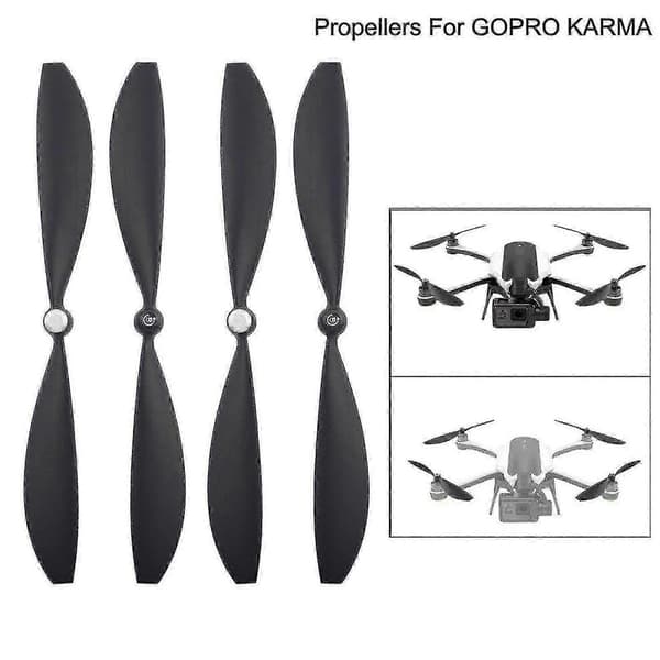 4 stk. Dronepropeller Støyfrie Slagfaste Abs Erstatningsblader Dronetilbehør For Gopro Karma