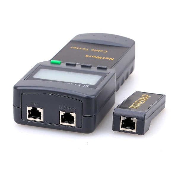 SC8108 Nettverkskabeltester CAT5 CAT6 RJ45 LAN Telefonkabel Ledningstestingverktøy med Wiremap-adapter