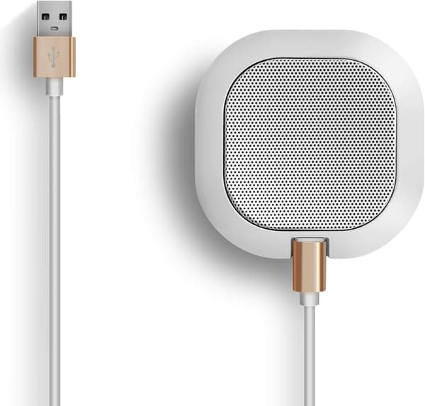 USB-mikrofon til pc-spilcomputer til onlinemøder (hvid)