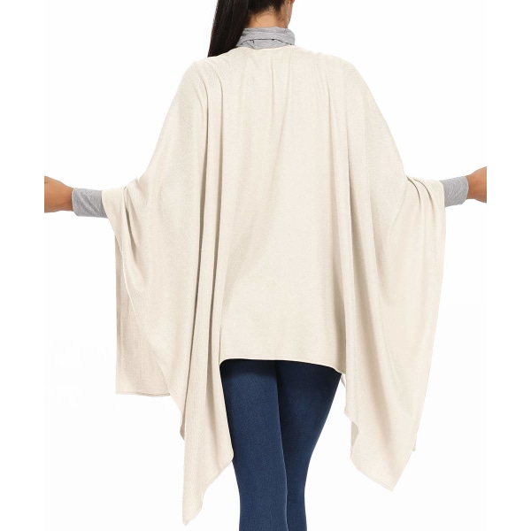 Dame Poncho Sjal Cashmere Følelse Strikket Tæppe Cape Cardigan til Kvinder Retro Cardigans Sweater Sjal i Vinter Gave til Mor Wrap