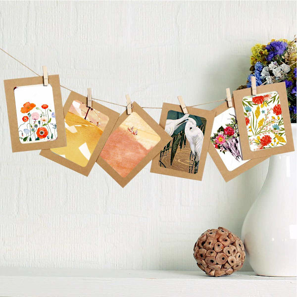 Fotoramme 4x6 tommer Kraftpapir Billedrammer 30 stk. DIY Pap