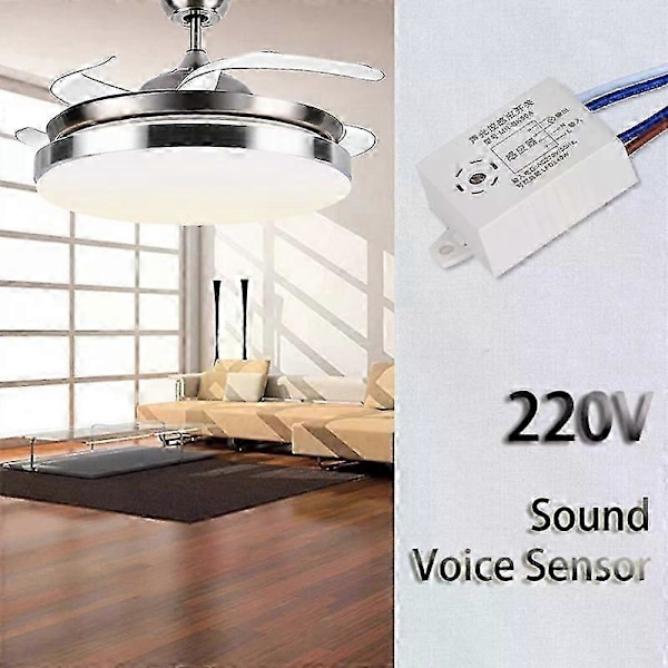 220V Detektor Stemmestyring Switch Lys Lyd Stemmesensor Switch Lydaktiveret Switch Intelligent Auto Tænd Sluk Lys Switch