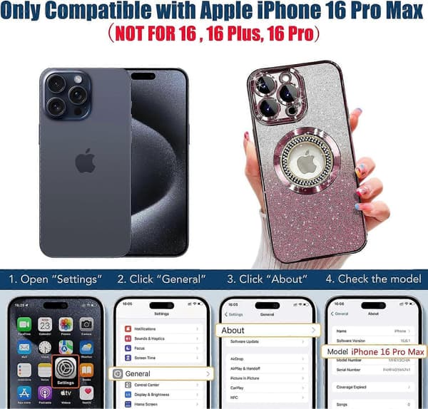 Magnetiskt Ultratunt Stötsäkert och Reptåligt Skyddsfodral för iPhone 16 Pro Max