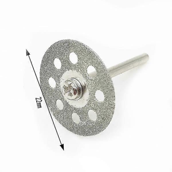 22 mm Mini Perforerte Diamantkutteskiver (10 Diamantkutteskiver og 2 Stenger Sølv)