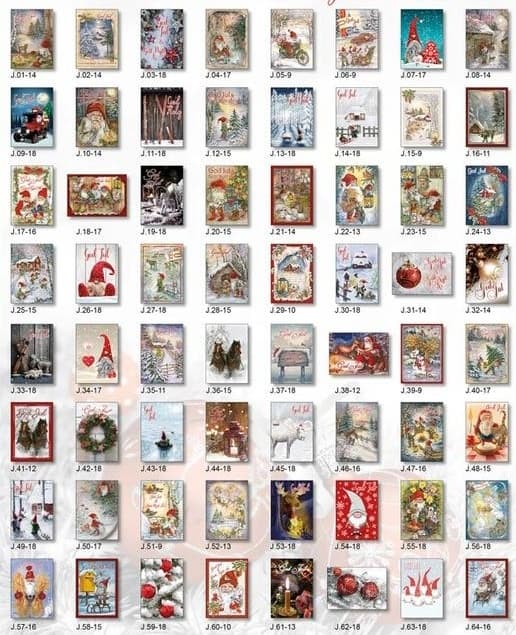 2025 10-pack Svenska Vykort Julkort Julvykort God Jul & Gott Nytt År
