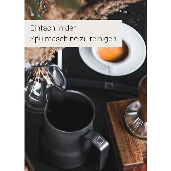 Melkeskummer i rustfritt stål, melkeskummer Melkeskummer black 350ml