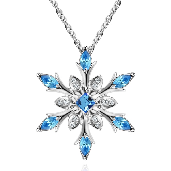 Kvinnors halsband Snowflake hängsmycke Halsband och kristaller presenter för kvinnor mors dag presenter