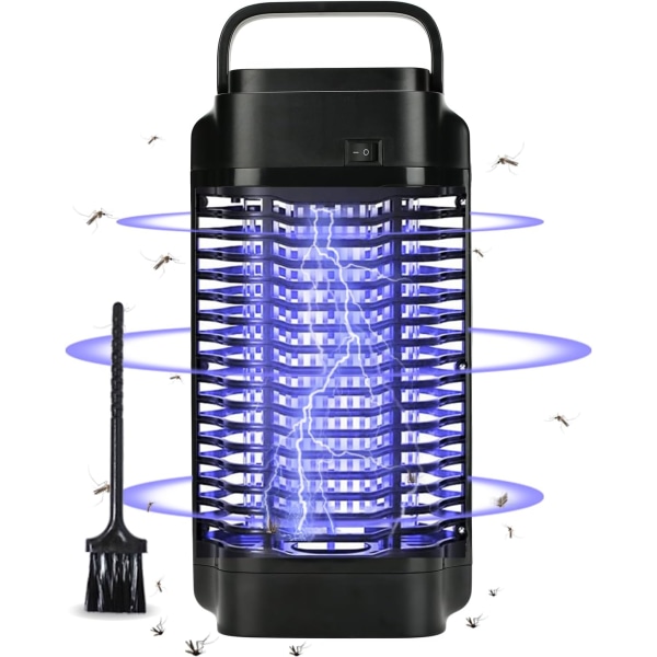 1800V insektsdödare flugdödare, elektrisk myggdödare för inomhus och utomhus 18W, vattentät myggdödare för flygande insektskontrolllampa