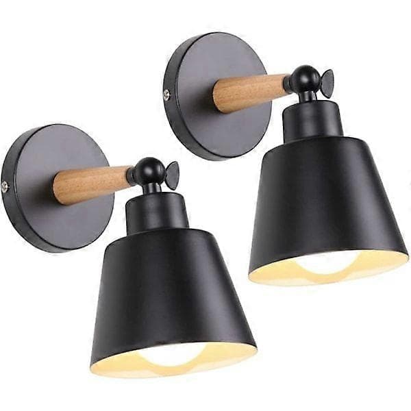 Industrielle vintage væglamper i en pakke med 2, loftslamper E2