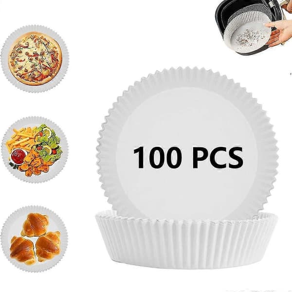 100 st Airfryer-papper, 100 st Engångs Airfryer-pappersliner