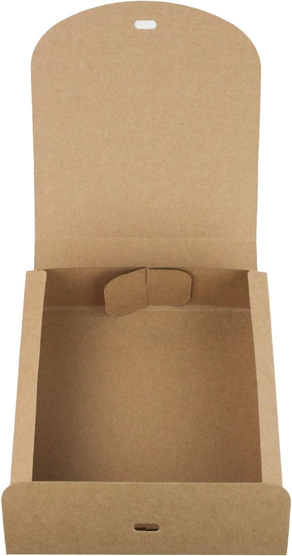 12 st fyrkantiga presentförpackningar, 16,5 x 16,5 x 5 cm, bruna