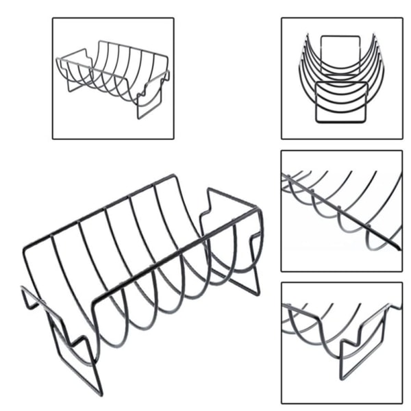 Revbensställ, Non-Stick Grill Revbensställ, för utomhusgrillverktyg