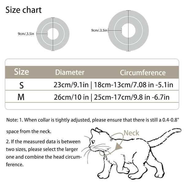 Justerbart katthalsband, mjukt och anti-slickande efter operation (S, Rosa)