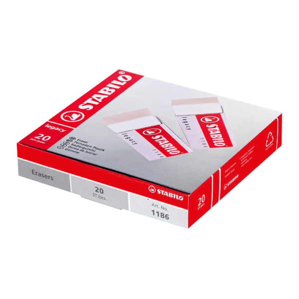 Legacy Large White Eraser Plastic Rubber Erasers [5-pack]