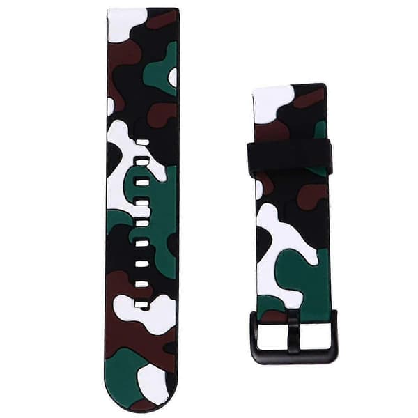 1 stk. Premium Professionel Camouflage Holdbar Silikone Armbåndsrem Urrem til Ur