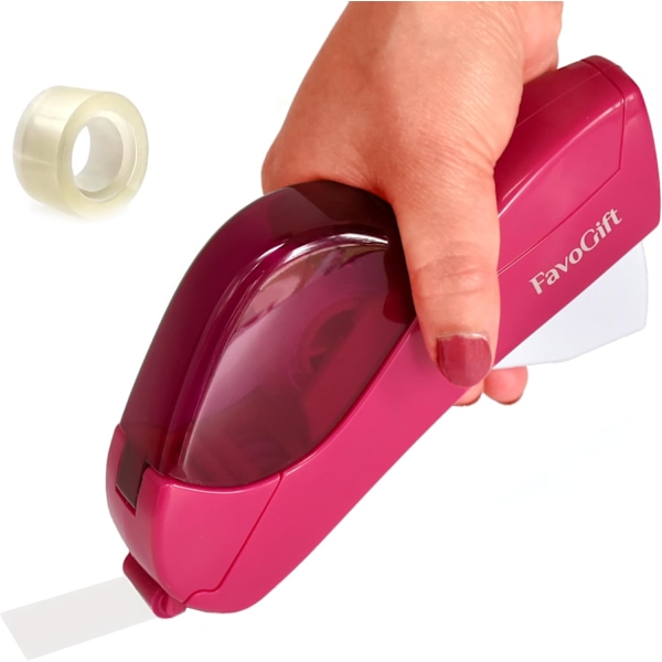 Handhållen Tejpdispenser med Automatisk Klipp - Enhands, Säker & Bekväm, Batterifri, Kompatibel med 1/2'' till 3/4'' Tejp