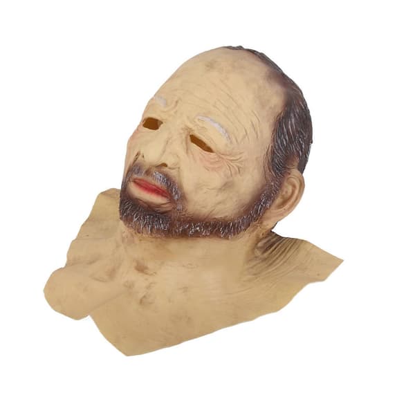 Latex Gammal Mans Ansiktstäckning för Halloween Maskerad Maskeradkostym