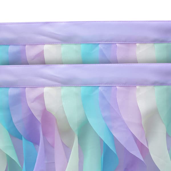 Hängande tyllbords kjol Tutu bords kläder för födelsedag bröllopsfester, sängdekor regnbåge 77 H x L 187 cm