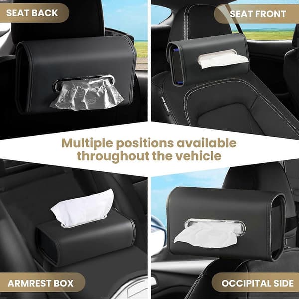 Bil Tissuehållare, Tissue Box Skydd Håll Bilen Prydlig, Premium PU