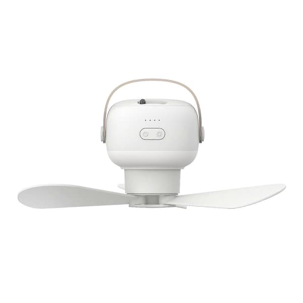 2-i-1 Campingventilator Hængeventilator Med Lampe 10'' Baldakinventilator Teltventilator Til Vandring