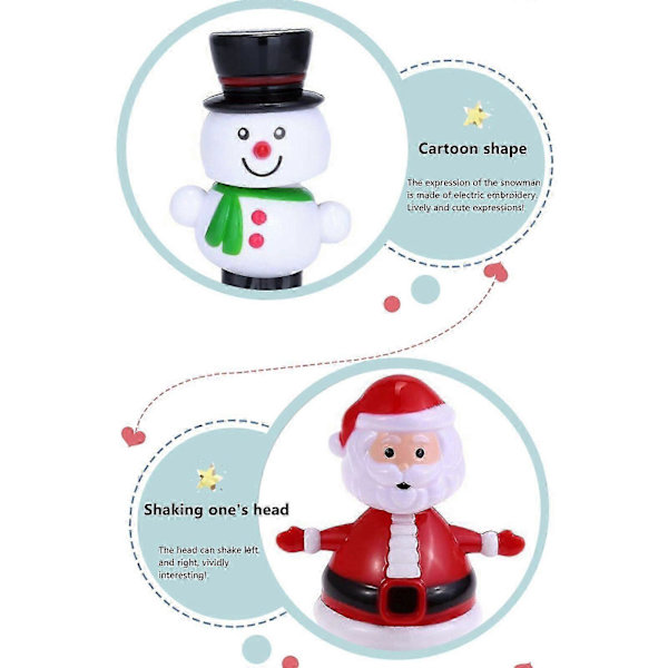 4-pack Dansande Snögubbe Leksak Solcellsdriven Dansande Jultomte