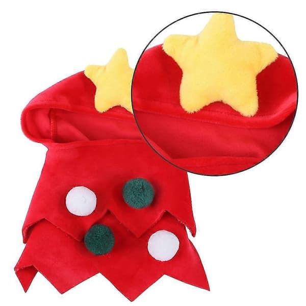 Jul-onesie för husdjur, kreativ julgransdesign M red