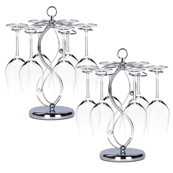 Tabletop Wine Glass Rack,6 Wine Glasses Holder Storage Organizer